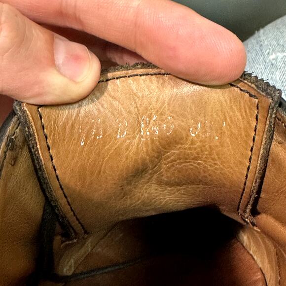 EXCELLENT Oak Street Bootmakers Wingtip Brogue Blucher Black Chromexcel 7.5 - Picture 9 of 11